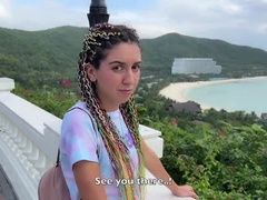 フェラチオ, カップル, 口内発射, イく瞬間, 露出狂, アウトドア, ピグテール, ハメ撮り