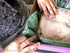 In den arsch, Grosser schwanz, Blasen, Transe, Transfrau, Spielzeuge