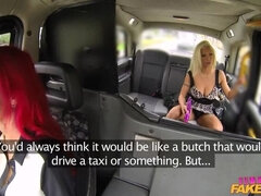 Amateur, Voiture, Gode, Femelle, Léchez, De plein air, Chatte, Rousse roux