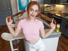 Cul, Mignonne, Domination, Hard, Pigtail, Rousse roux, Maigrichonne, Adolescente