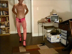 BOB MILGATE - PINK FISHNET PANTYHOSE AND HIGH HEELS
