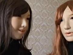 Frau, Fetisch, Lesbisch, Maske, Massage, Spielzeuge
