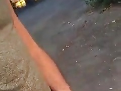He jerks off on a parking lot
