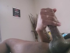 Insatiable black cock keeps cumming non-stop (full video)