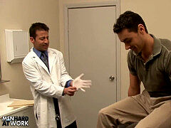 Lusty doc gets drilled by his homo patient at work