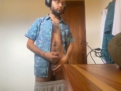 Enjoying and emptying in an Airbnb with a great view