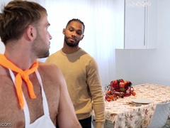 Manroyale – Xxl Knob Trent Marx Tempts Meaty Big Black Cock In The Kitchen