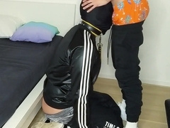 Swift deep throat in trackies and boxer