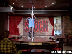 Black hunky stripper sucked by mature cock lover Pascal