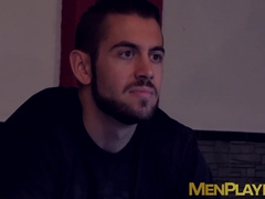 Men in suits hook up in the club for some deep anal sex