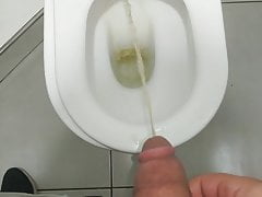 THE BEAR BOY PEEING IN TOILET