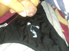 Indian Mota Lund Jizzing on G-String