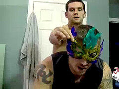 super-naughty first-timer bangers jerking off their cocks and fucking