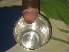 I came home and immediately released lots of cum inside the glass