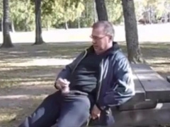 Jack and cum in public