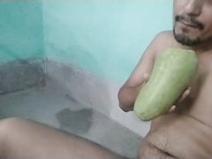 I Fucked an Ass Gourd Lonely while People Roaming around Me, Huge Moaning & Cum - the Conclusion