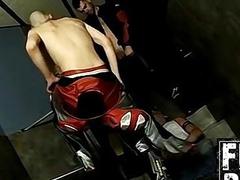 Hardcore gay sex in biker bar backroom