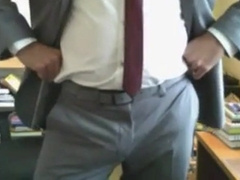 He shows us his new suits and he like to jerk off 7