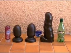 Outdoor Anal Play with Huge Toys and a Caterpillar Dildo 2