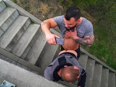 Jerome & Marty Take Their Time To Enjoyment Each Other Next To A Public Road - Reality Men