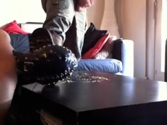 My slave eat banana from my farmboots and have to lick