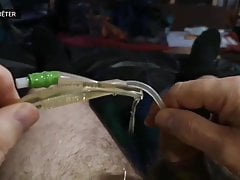 Doctor examen men  catheter slow piss