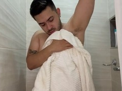 Watching my best friend shower and fuck him hard. Part 1.