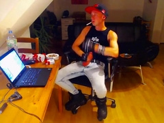 Buffalo Boots Smoke and Jack Off in Constricted Jeans