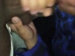 Sucking a Big Black Cock - Amateur Blowjob until he Cums