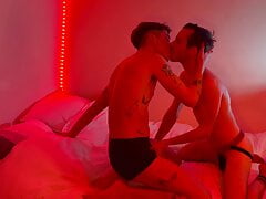 two twink sluts bareback fuck really rough and creampie