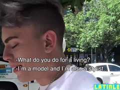 Latino filmed enjoying twinks fat cock inside his ass