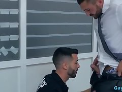 Muscle gay anal sex and cumshot