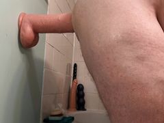 wear huge plug and diaper all day and fuck huge 14 inch 15 inch dildo