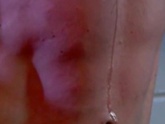 Drooling stud Derek Pain moans in agony as he feels the pain of the flogger