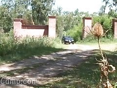 Lost twink riding up the dirt road