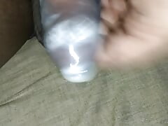 Rough Handjob with a used Condom and Cum