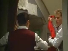 Airplane bathroom bareback