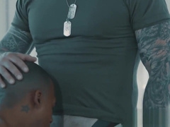 Bearded hunk ass fucks two handsome homosexual in a threesome