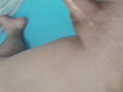 Using lubricant for a lovely bit of ease with a long and intense climax