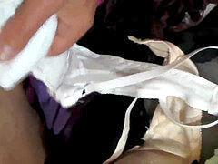 jack Off on Her lingerie