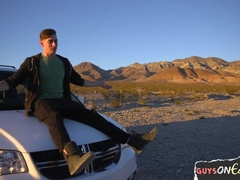 Strung Up boy edged and taunted outdoors