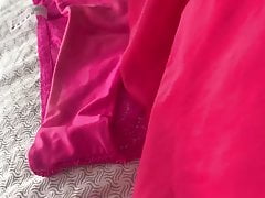 Pink panty cum