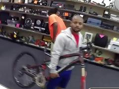 Black hunk has to open his mouth wide if he wants to get this money