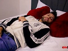 Camilo Jerking Off Inside A Condom, Filling It With Cum, And Then Eating His Cum From It.