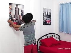 Asian Boys Argie and Benjamin Barebacking