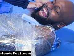 Hairy Dallas Experienced Feet Tickles While Wrapped