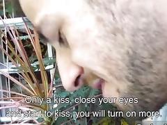 Gay bloke bent over outdoor to be fucked balls deep