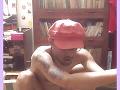Desi Faggot riding Dildo like champ