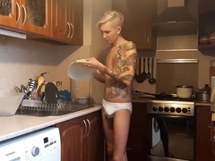 Appetizing fellow fondles his ...