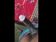 Village Boy Applied Oil to His Dick and Ejaculated at Home